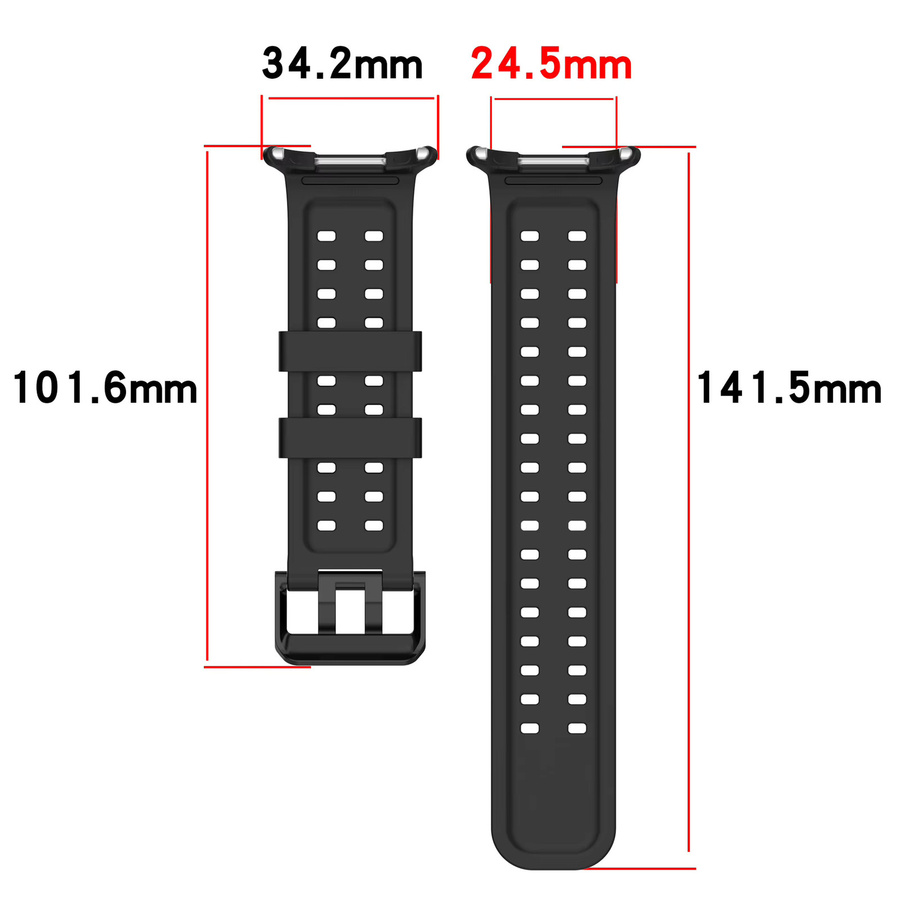 Uhrenarmband Silikon, Samsung Galaxy Watch Ultra (2025) 47mm, Schwarz, Unisex - Bild 2