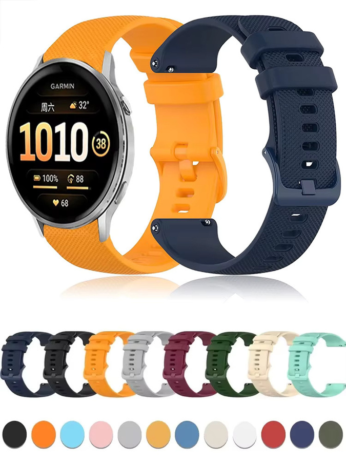 Garmin Uhrenarmband Silikon, Schwarz, Unisex - Bild 4