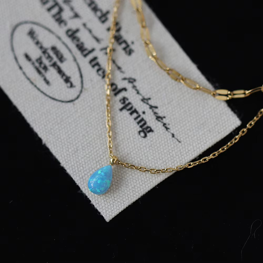 OBEAR Halskette, Gold, Tröpfchen-Anhänger, Unisex - Bild 4