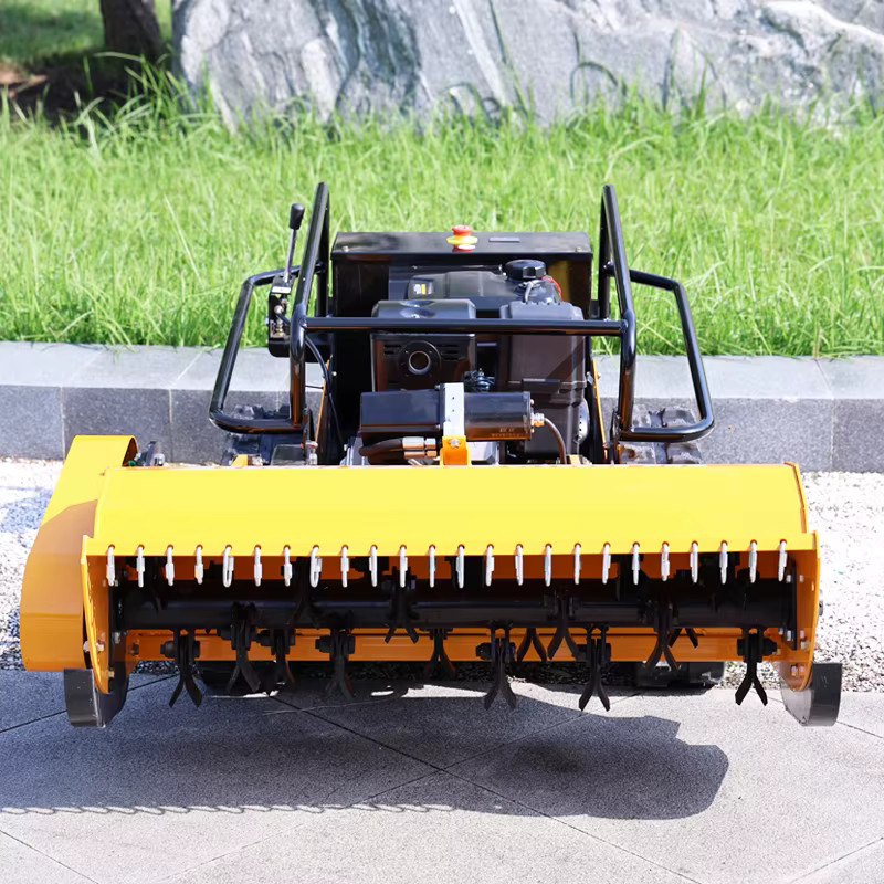 TONGZHONG Ferngesteuerter Raupenrasenmäher mit Dieselmotor in Gelb - Bild 4
