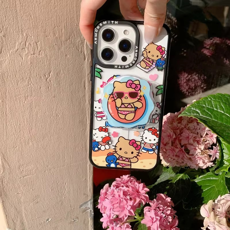 Sanrio Hello Kitty Handyhülle mit magnetischem MagSafe Wireless Charge Support für iPhone 16 15 14 13 12 11 Pro Max in Multicolour - Bild 6