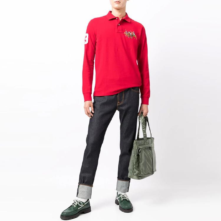 Polo Ralph Lauren Langarm Poloshirt, Damen, Rot, S - Bild 2