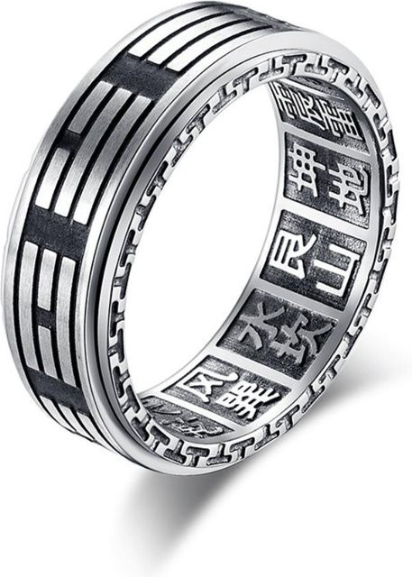 YIRAN Jewelry Ring, Edelstahl, Silber, Unisex, Drehbarer Ring - Bild 1