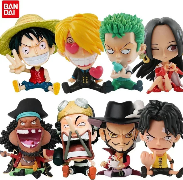 Bandai Anime One Piece Figuren Set aus PVC in Multicolor mit 17 verschiedenen Charakteren wie Ruffy, Zoro und Sanji als Dekorationsmodell und Spielzeug - Bild 1
