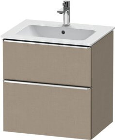 Duravit Waschtischunterschrank D-Neo in Beige mit 1 Schublade und 1 Auszug, B: 61,0 cm, T: 46,2 cm, H: 62,5 cm - Bild 1
