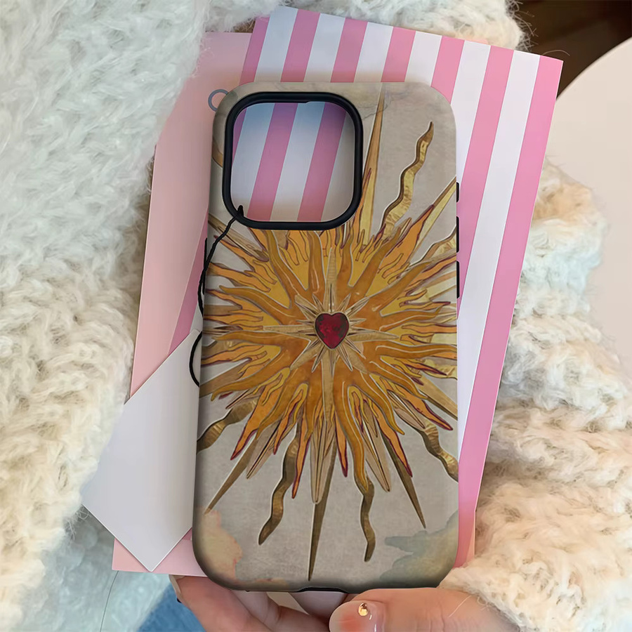 Sacred Heart Sun Handyhülle für iPhone 17 16 15 14 13 12 11 Pro Max Plus mit doppelschichtiger Rückseite in Multicolour - Bild 3