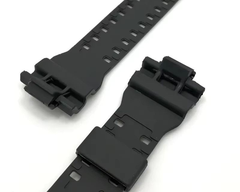 Casio Uhrenarmband Silikon, Schwarz, Herren, 16 mm - Bild 4