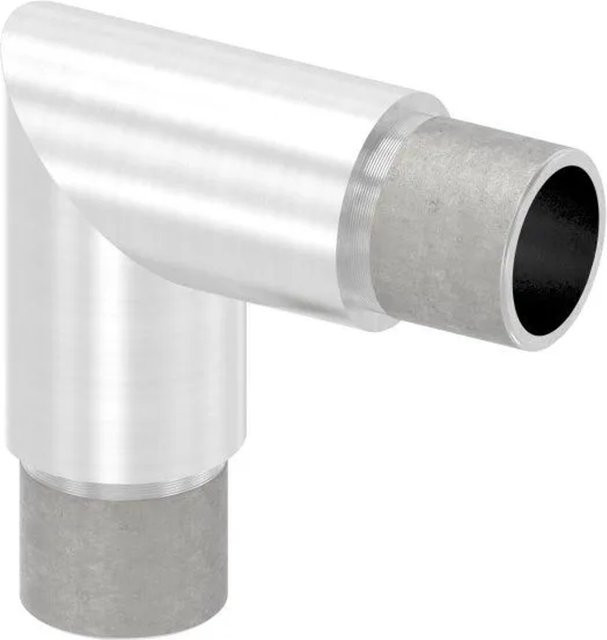 FeNau Rohrbogen 90 Grad aus V4A Edelstahl in Silber für Rohre mit 26,9 x 2,0 mm zum Stecken - Bild 1