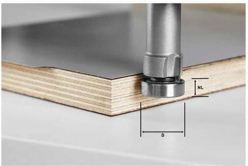 Festool Bündigfräser HW/KLS D22/8-OFK in Silber, Durchmesser: 22 mm, Arbeitslänge: 8 mm - Bild 1