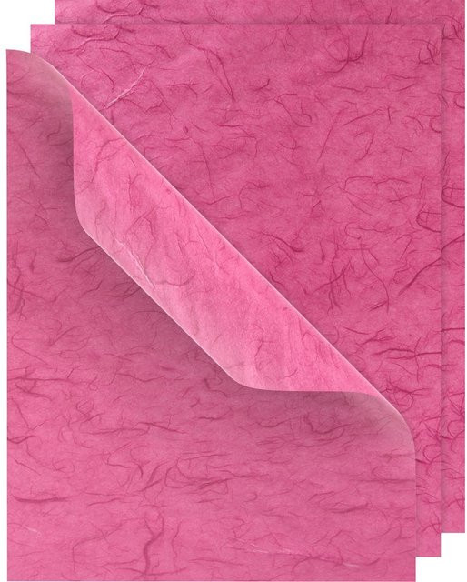 VBS Strohseide aus Maulbeerbaumfasern in Fuchsia, 3 Bögen, B: 50 cm, H: 70 cm - Bild 1