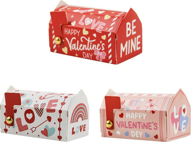 24 Stück kreative Geschenkboxen in E-Mail-Form aus Papier für den Valentinstag, Mehrfarbig - Bild 1