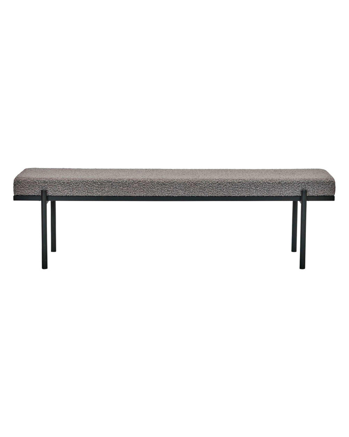 House Doctor Sofa Lao in Braun und Grau mit Bouclé-Stoff und Stahlgestell, Breite: 160 cm - Bild 1