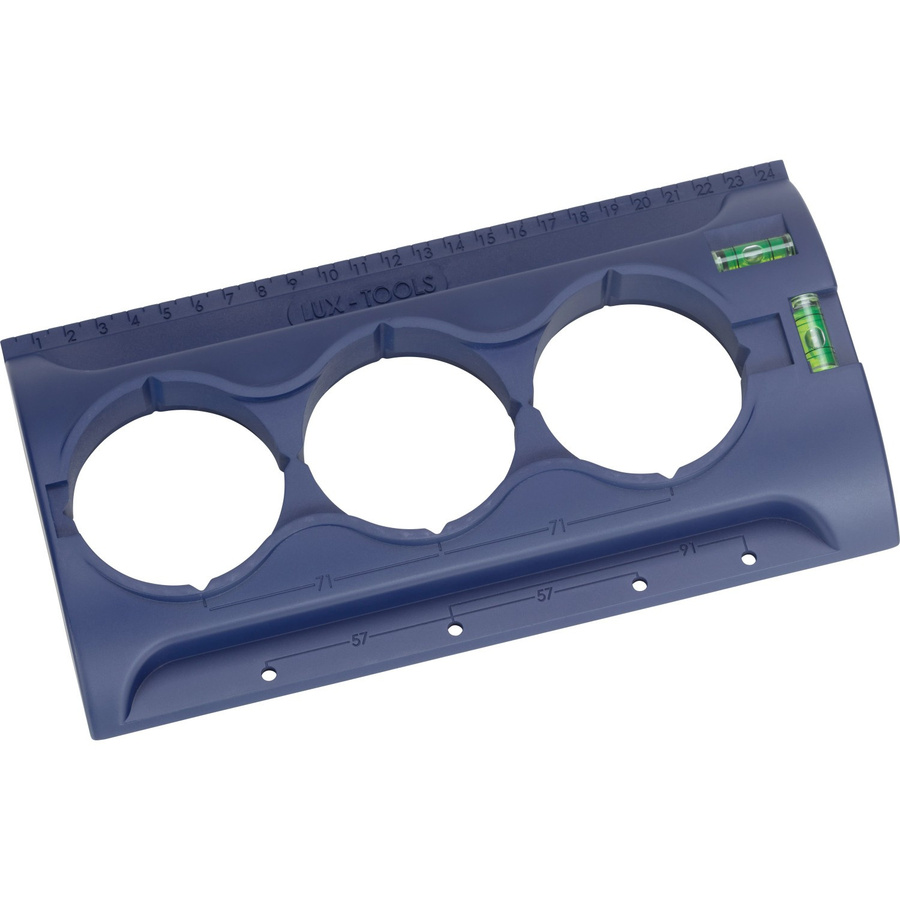 LUX-TOOLS Trockenbauschablone aus Kunststoff in Blau mit Ø 68 mm - Bild 2