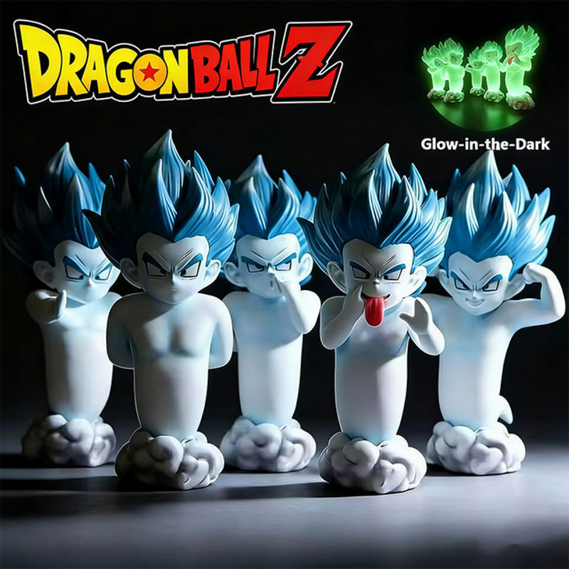 5er Set Dragon Ball Z Gotenks Super Ghost Kamikaze Attack Actionfiguren von Bandai in Weiß, Höhe: 14,5 cm - Bild 1