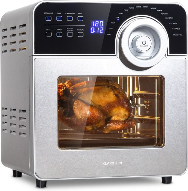 Klarstein AeroVital Cube Chef Heißluftfritteuse mit 1700 W und 14 Litern Volumen in Silber - Bild 1