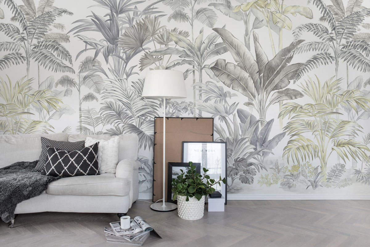 Rebel Walls Mural Pride Palms Wandtattoo Botanisches Design Multicolour B: 315 cm, H: 270 cm - Bild 3