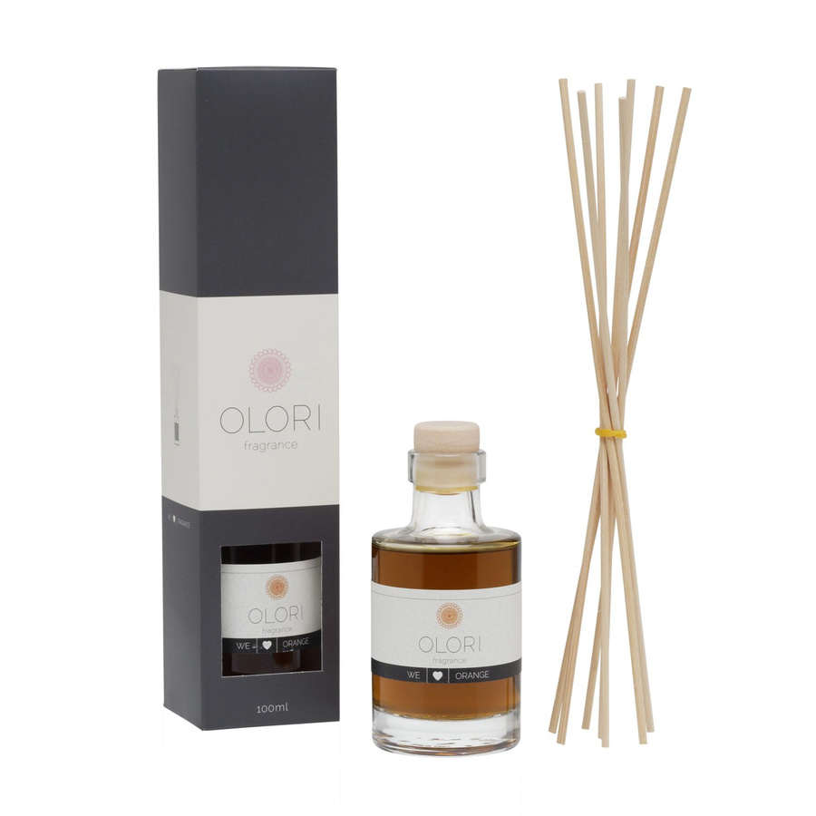 Olori Raumduft Orange als Reed Diffuser mit Rattanstäbchen, 100 ml - Bild 2