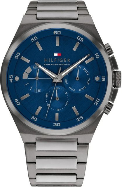 Tommy Hilfiger Herrenuhr, Quarz, Edelstahl, Blau, Silber - Bild 1