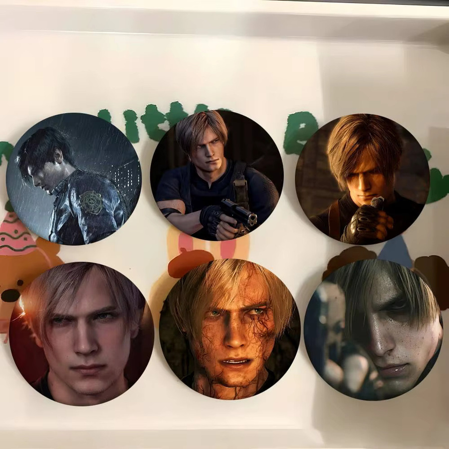 Resident Evil Leon Scott Kennedy, Rundes Abzeichen, Brosche, Anstecknadel - Bild 3