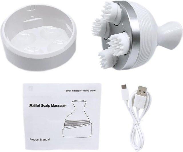 Binchi Health Electronics Elektrisches Kopfmassagegerät, Weiß, Unisex - Bild 1