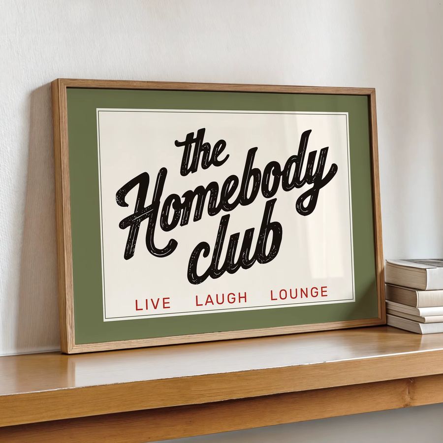 Leinwandgemälde The Homebody Club Wandkunst im Querformat für deine Wohnzimmer Dekoration - Bild 2