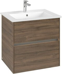 V&B Waschtischunterschrank Collaro mit Waschbecken und LED-Beleuchtung, B/T/H: 61,1 x 61,1 x 48 cm - Bild 1