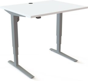 STIER Elektrisch höhenverstellbarer Steh-Tisch 501-43 in Weiß, B: 100 cm, T: 80 cm - Bild 1