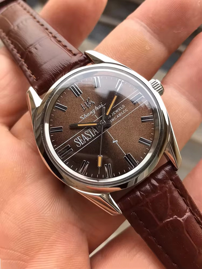 KEAOIRUS Armbanduhr, Handaufzug, 36 mm, Herren, Leder, Schwarz - Bild 2