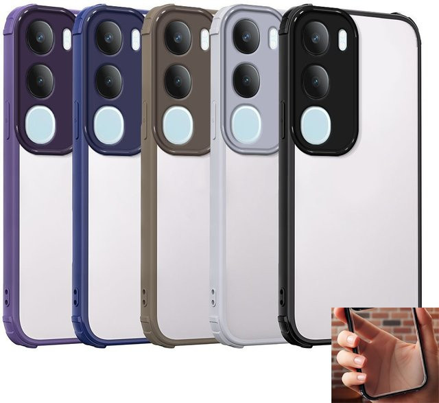 Stoßfeste Schutzhülle aus hartem Acryl für Vivo Y29 5G, Vivo Y19S und Vivo Y19S Pro in Schwarz - Bild 1