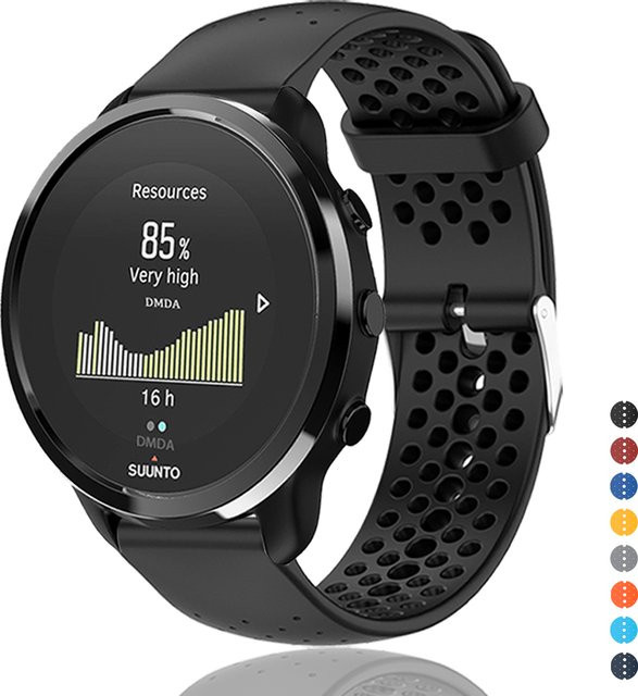 Suunto Uhrenarmband Silikon, Schwarz, 20 mm, 22 mm - Bild 1