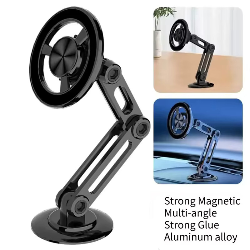 VORTNGLE Magnetischer Handyhalter aus Metall, 360 Grad drehbar und faltbar, GPS-Telefonhalterung für iPhone, Xiaomi und Huawei in Schwarz oder Gold - Bild 7