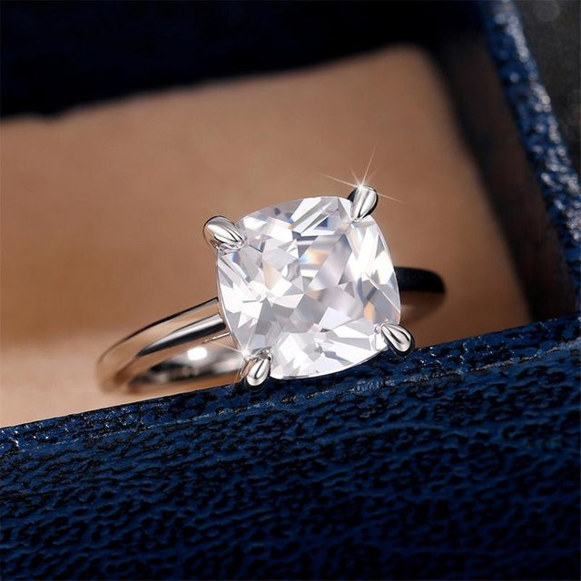 Huitan Eheringe, Zirkonia, Silber, Damen - Bild 1
