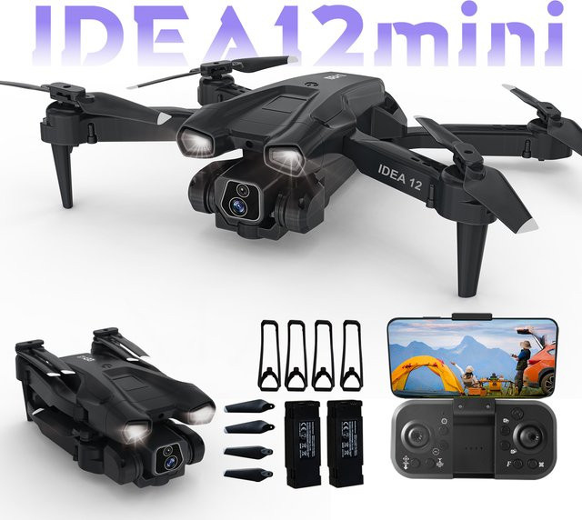 morlyrctooy Mini-Drohne, RC-Quadcopter, 1080P HD-Kamera, faltbar, 2 Batterien - Bild 1