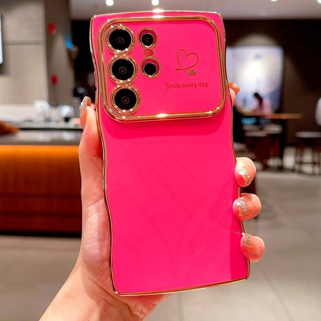 Samsung Handyhülle Love Heart Cover aus weichem TPU in Pink für Galaxy S25 S24 S23 S22 Ultra Plus A55 A54 A15 A14 A25 A35 5G FE - Bild 1