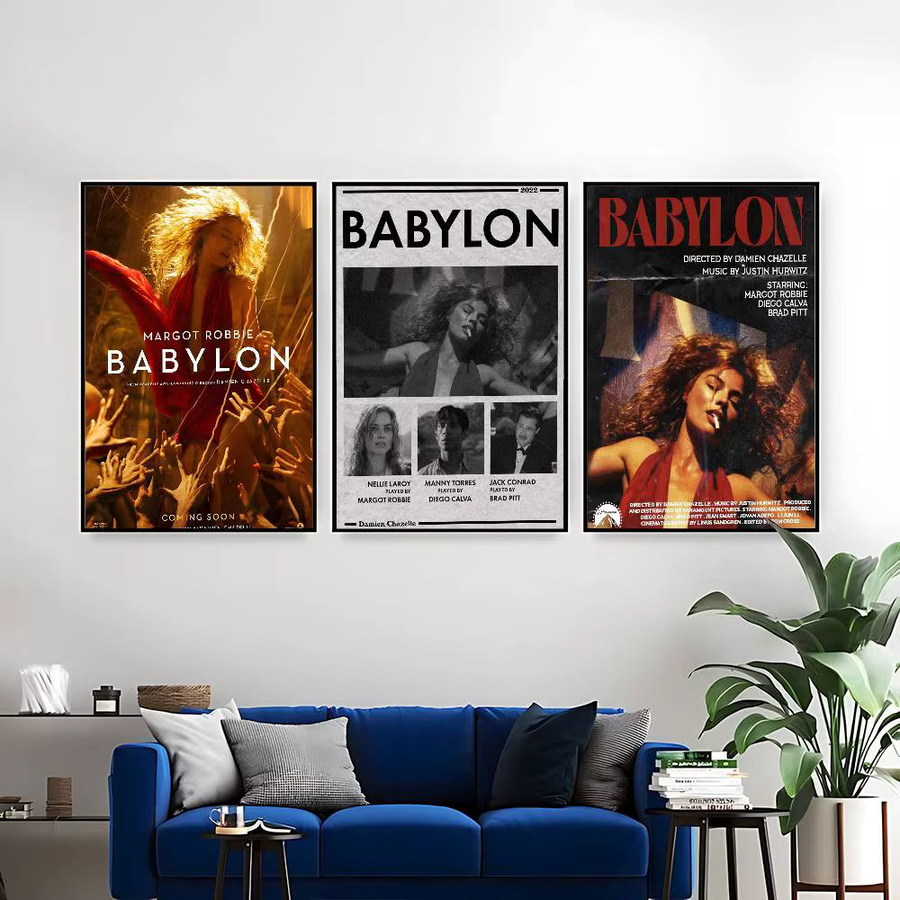 M-Margot R-Robbie Babylon Abstract Poster als Leinwanddruck für dein Wohnzimmer oder Schlafzimmer in Mehrfarbig - Bild 4