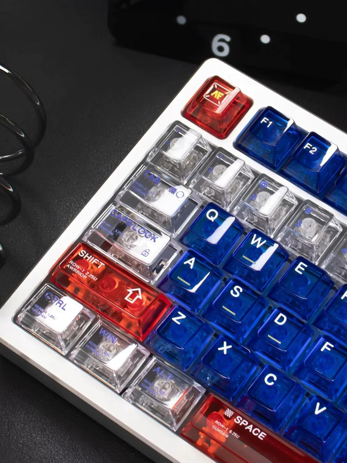 Venit Keys Comic Tastenkappen Cherry Profile aus transparentem PC mit 140 Tasten in Rot, Blau und Multicolour für mechanische MX-Tastaturen - Bild 5