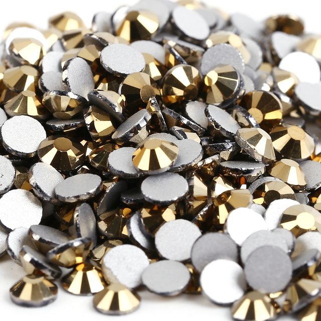 zhanwSP Nail Art Strass, Gold, Glas/Kristall - Bild 1