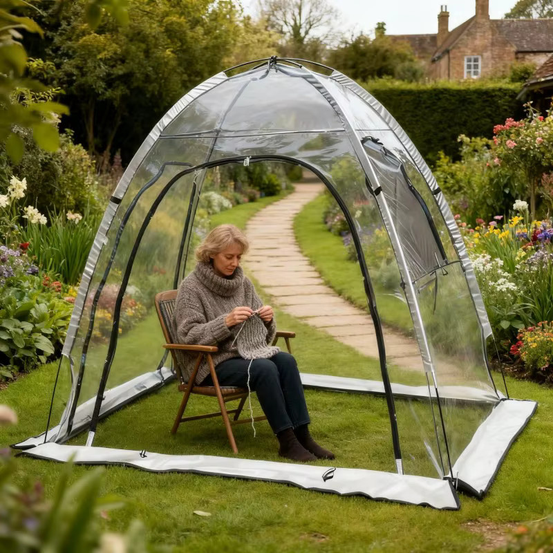 Pumbba Transparentes PVC-Zelt für 2–3 Personen, wasserdicht und winddicht - Bild 2