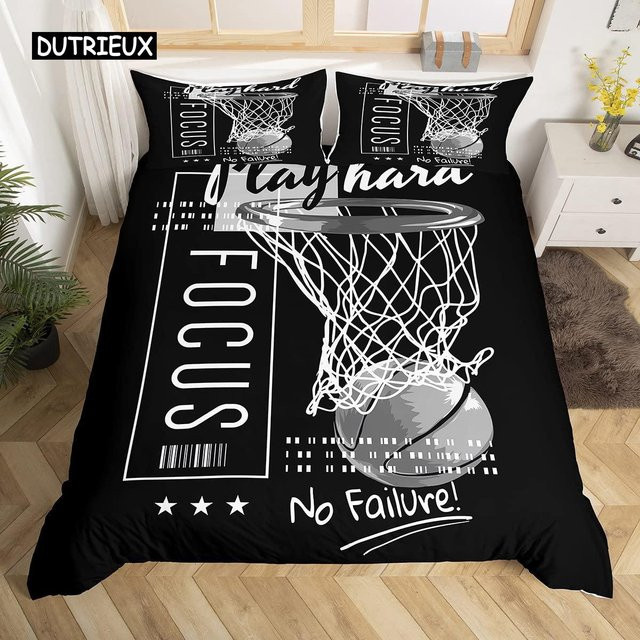 Basketball Bettwäscheset Binchi Outdoor Product mit No Failure Motiv in Schwarz, 3-teilig, B/H: 140 x 200 cm - Bild 1