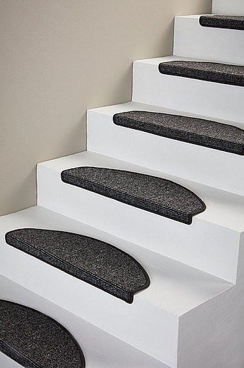 Jotex PASSO Treppenstufenmatte aus Polypropylen, 2 Stück, Grau, B: 65,0 cm, T: 21,0 cm, H: 2,0 cm - Bild 1