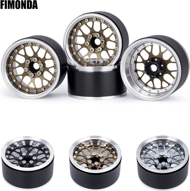 Fimonda Beadlock-Räder, 4-teiliges Set, Aluminiumlegierung, Schwarz - Bild 1