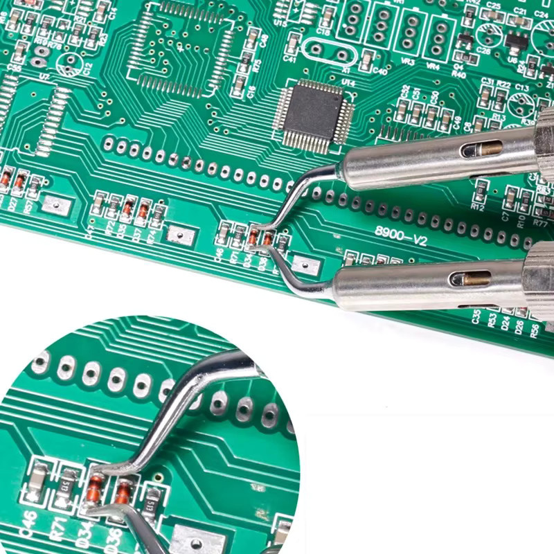 YIHUA 938D Tragbare Heißluft-Pinzette Mini-Lötstation in Silber für BGA-SMD-Reparaturen - Bild 3
