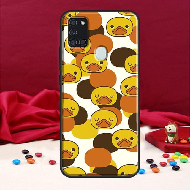 Kwaii Handyhülle Gelbe Ente für Samsung Galaxy A-Serie (A12, A13, A14, A22, A32, A34, A42 5G, A50, A51, A52, A53, A54, A71, A73) - Bild 1