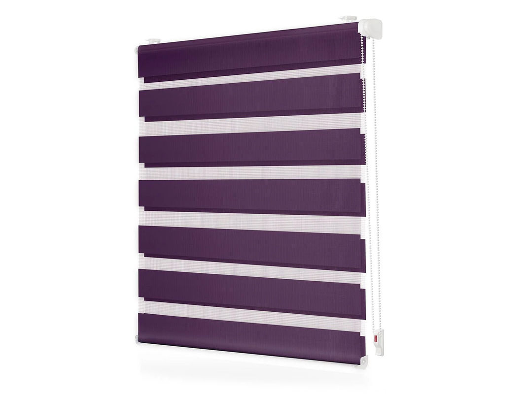 Lichtblick Duo Rollo Klemmfix ohne Bohren, Tag-Nacht-System, gestreift, Farbe: Purple, B/H: 120 x 150 cm - Bild 8