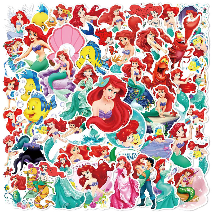 Disney Meerjungfrau Aufkleber, Sticker, 10 Stück, multicolor - Bild 2