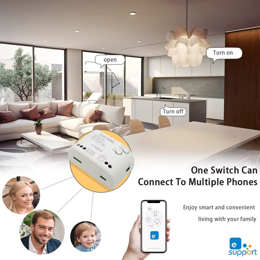 Ewelink RF433 Wifi Tipp Relais Automatisierungsmodul in Weiß zur Steuerung von Tor, Warmwasserbereiter und Beleuchtung mit Alexa und Google Home Unterstützung - Bild 5