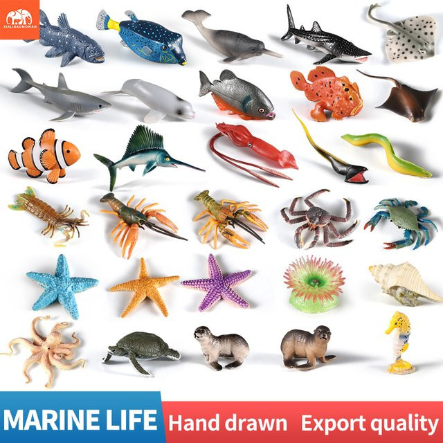 XIALIBAOMOWAN Meereslebewesen Actionfiguren-Set, Meerestiere, Bunt / Mehrfarbig - Bild 1