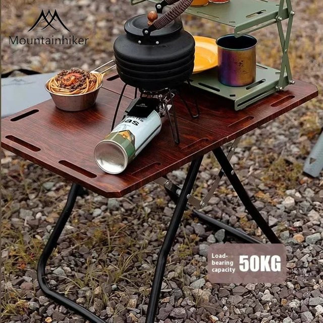 MOUNTAINHIKER Butterfly Klapptisch für Outdoor und Camping aus Aluminiumlegierung in Braun - Bild 1