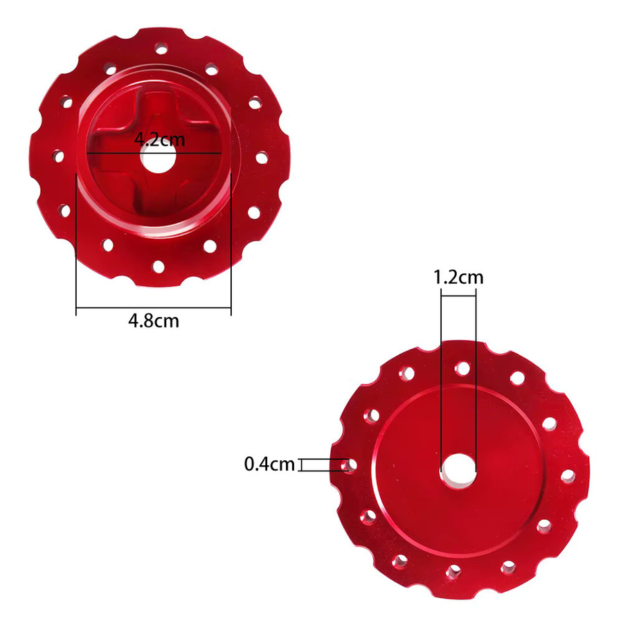 Thrustmaster Racing Lenkrad Verbindung Adapter Kit für TXT300 und T500TS aus Aluminium in Rot/Schwarz - Bild 3