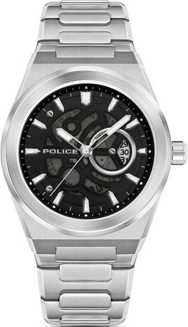 Police Herrenuhr, Quarz, Edelstahl, 45 mm, Schwarz, 5 ATM - Bild 1